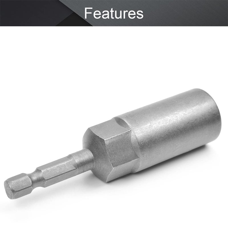 Utoolmart 1/4" Quick-Change Hex Shank 14mm Setter Impact Nut Driver Drill Bit Tool, 80mm Length Metric No-magnetic - Image 3